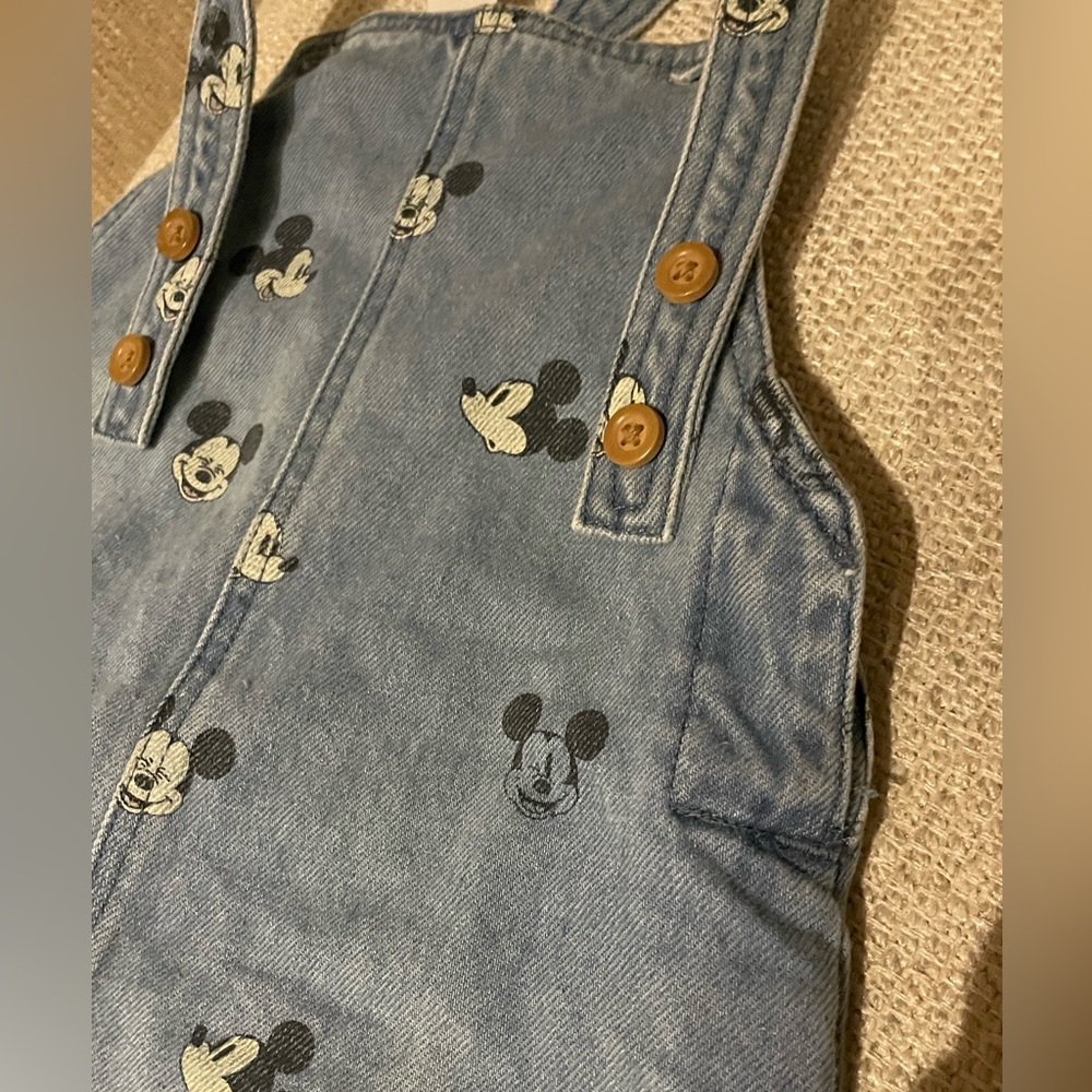 H&M and Disney Denim Mickey Overall 9 months - Picture 2 of 4
